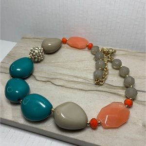 Multicolor chunky statement necklace
